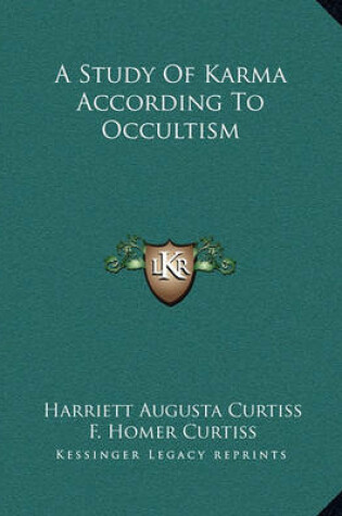 Cover of A Study of Karma According to Occultism