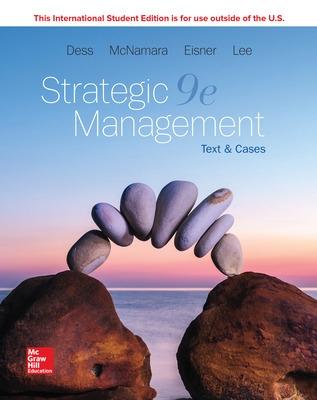 Book cover for ISE Strategic Management: Text and Cases