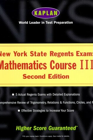 Cover of NY Regents Exam Maths III 2nd Ed