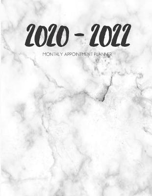 Book cover for 2020-2022 Three 3 Year Planner Marble Grey Monthly Calendar Gratitude Agenda Schedule Organizer