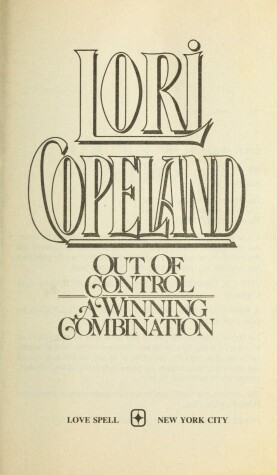 Book cover for Out of Control/A Winning Combination