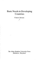 Book cover for Basic Needs Dev Countries CB