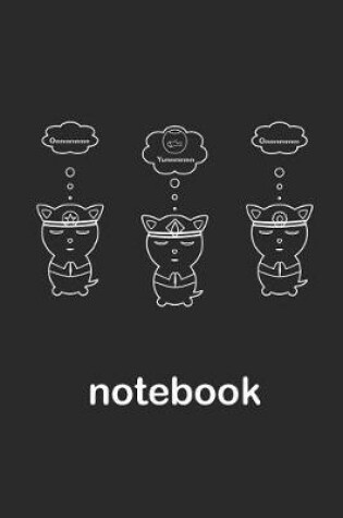 Cover of Om Three Cats Meditating Notebook