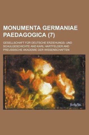 Cover of Monumenta Germaniae Paedagogica (7)