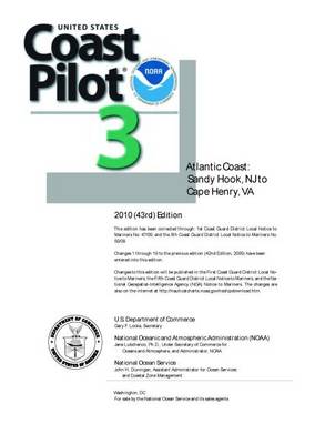 Book cover for Us Coast Pilot Volume 3 Atlantic Coast Sandy Hook NJ to Cape Henry Va