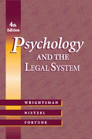 Cover of Psychology and the Legal System (with Infotrac)