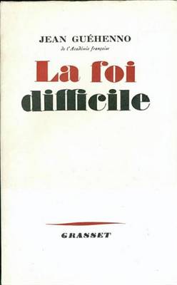 Book cover for La Foi Difficile