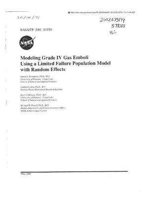 Book cover for Modeling Grade IV Gas Emboli Using a Limited Failure Population Model with Random Effects