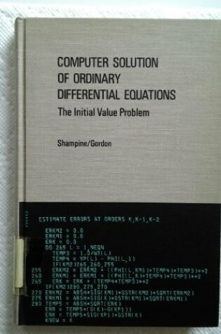 Cover of Computer Solution of Ordinary Differential Equations