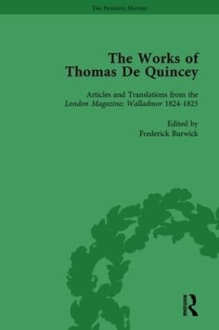 Cover of The Works of Thomas De Quincey, Part I Vol 4