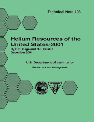 Book cover for Helium Resources of the United States - 2001 Technical Note 408