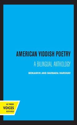 Book cover for American Yiddish Poetry