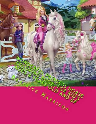 Book cover for Wonderful Princess Horse Coloring Book