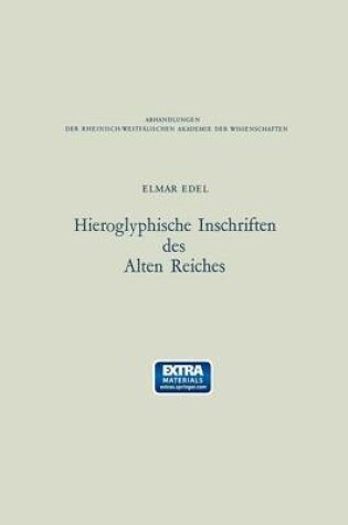 Cover of Hieroglyphische Inschriften Des Alten Reiches