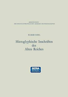 Book cover for Hieroglyphische Inschriften Des Alten Reiches