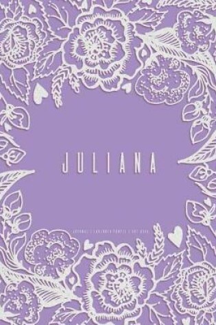 Cover of Juliana. Lavender Purple Journal, Dot Grid