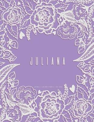 Book cover for Juliana. Lavender Purple Journal, Dot Grid