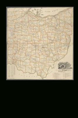 Book cover for Vintage Railroad Map of Ohio from 1892 Journal