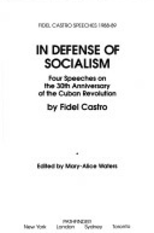 Cover of In Defence of Socialism