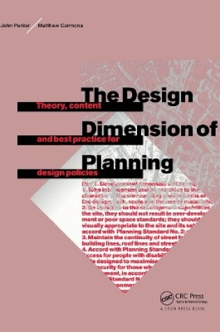 Cover of The Design Dimension of Planning