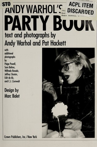 Cover of Andy Warhols Party Book P