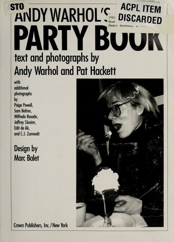 Book cover for Andy Warhols Party Book P