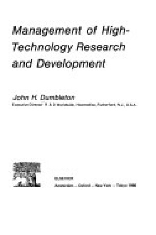 Cover of Management of High-technology Research and Development