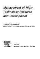 Book cover for Management of High-technology Research and Development