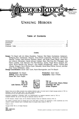 Cover of Unsung Heroes (Module)