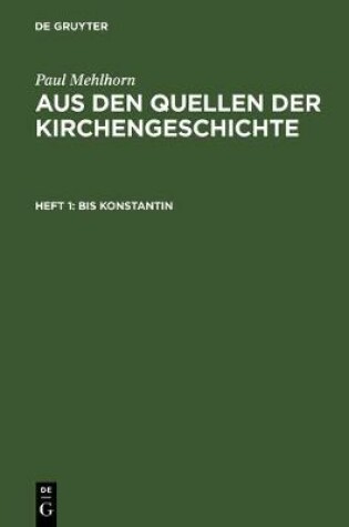 Cover of Bis Konstantin