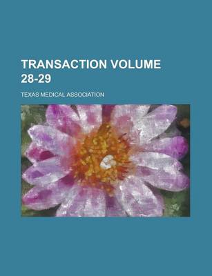 Book cover for Transaction Volume 28-29