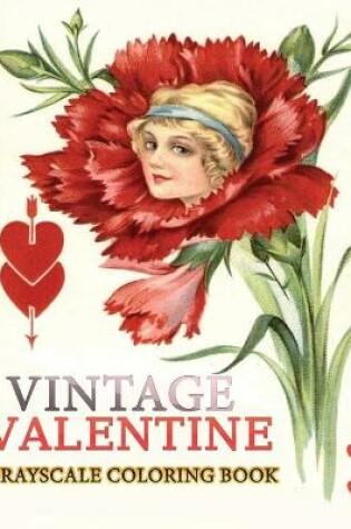 Cover of vintage valentine grayscale coloring book