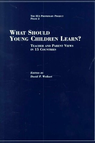 Cover of What Should Young Children Learn?