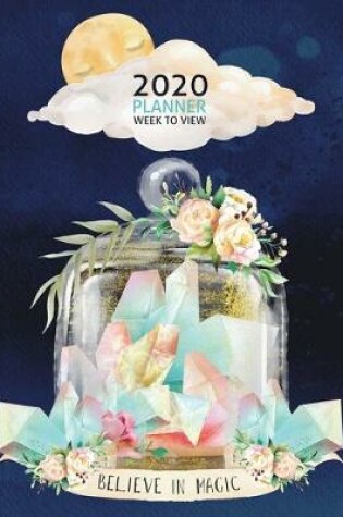 Cover of Crystals Bathing in Moonlight 2020 Week to View Planner