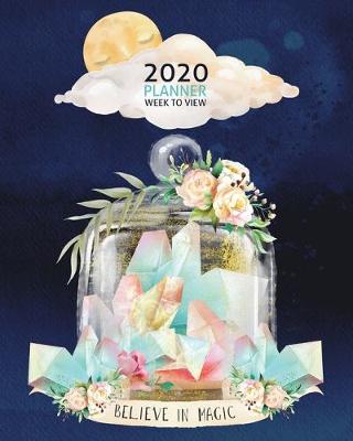 Book cover for Crystals Bathing in Moonlight 2020 Week to View Planner