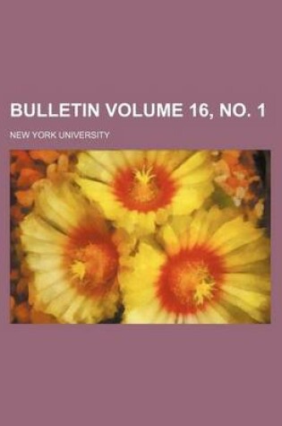 Cover of Bulletin Volume 16, No. 1