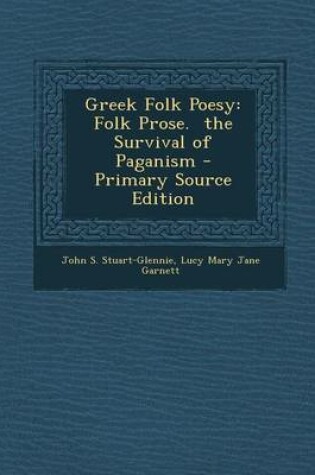 Cover of Greek Folk Poesy