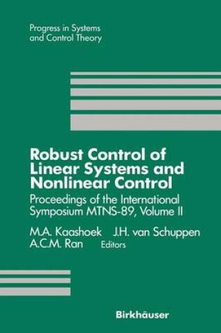 Cover of Robust Control of Linear Systems and Nonlinear Control