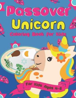 Book cover for Passover Unicorn Coloring Book for Kids