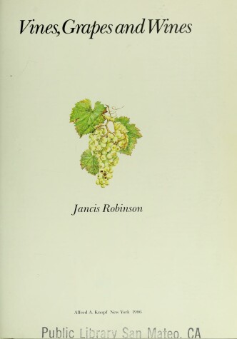 Book cover for Vines, Grapes and Wines