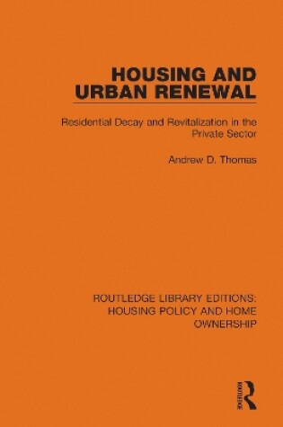Cover of Housing and Urban Renewal