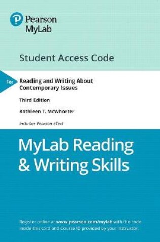 Cover of MyLab Reading & Writing Skills -- Standalone Access Code -- for Reading and Writing About Contemporary Issues