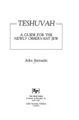 Cover of Teshuvah