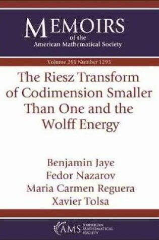 Cover of The Riesz Transform of Codimension Smaller Than One and the Wolff Energy