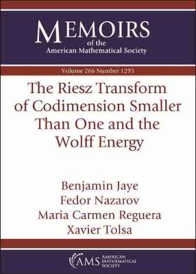 Book cover for The Riesz Transform of Codimension Smaller Than One and the Wolff Energy