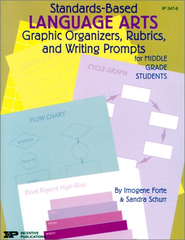 Cover of Standards-Based Language Arts: Graphic Organizers, Rubrics, and Writing Prompts for Middle Grade Students