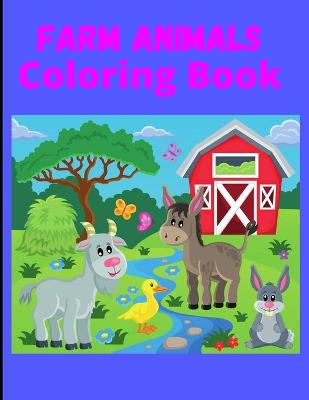 Book cover for Farm Animals Coloring Book