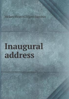 Book cover for Inaugural address