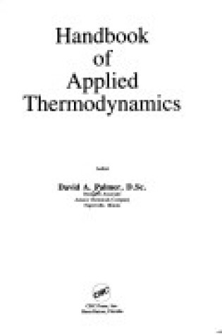 Cover of CRC Handbook of Applied Thermodynamics