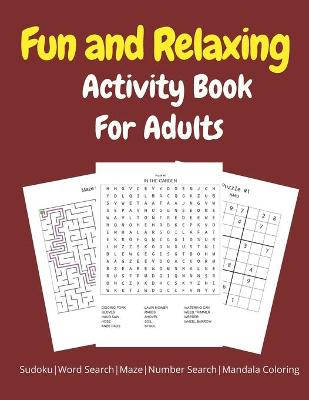 Book cover for Fun and Relaxing Activity Book for Adults